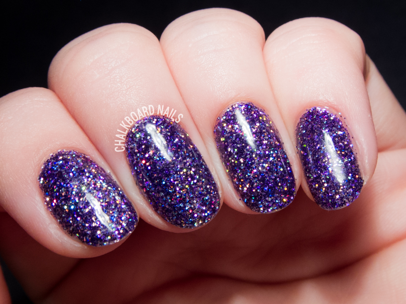 How To: Party Like a Rockstar (In Purple Glitter Gels) | nailart gallery