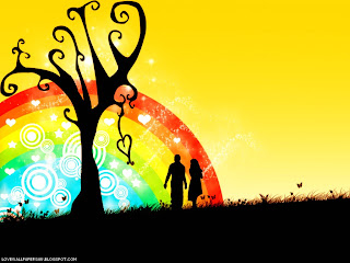 Lovers and Rainbow Wallpapers