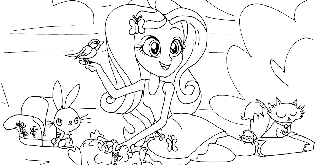 fluttershy equestria girls coloring pages - photo #13