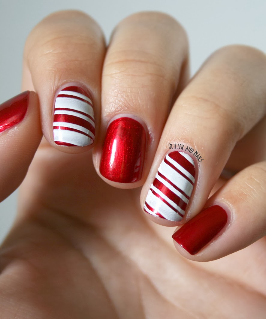 Glitter and Nails: Christmas Spirit & Candy Cane. OPI In my Santa Suit