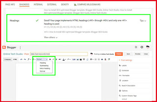 Manage proper headings in blog post Manage proper headings in blog post