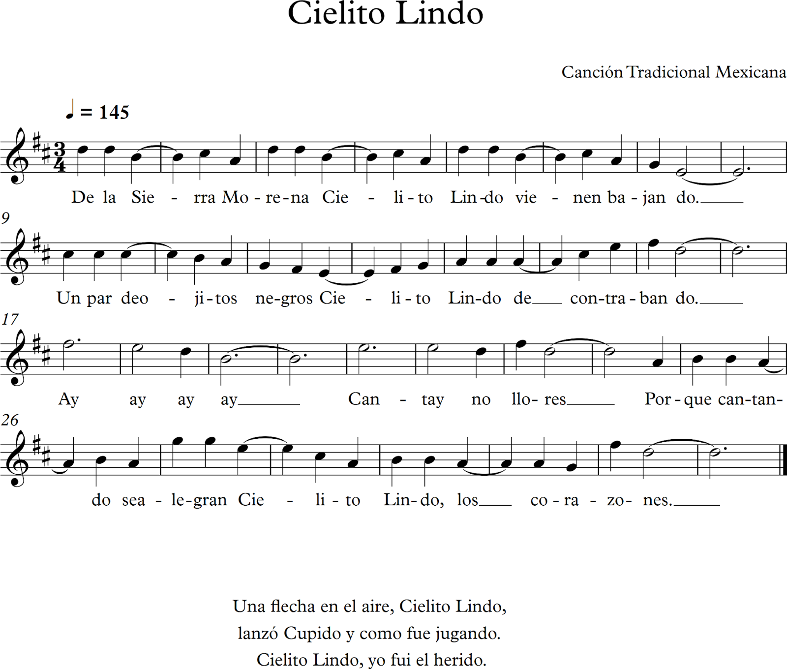 Cielito Lindo Descubriendo La Música