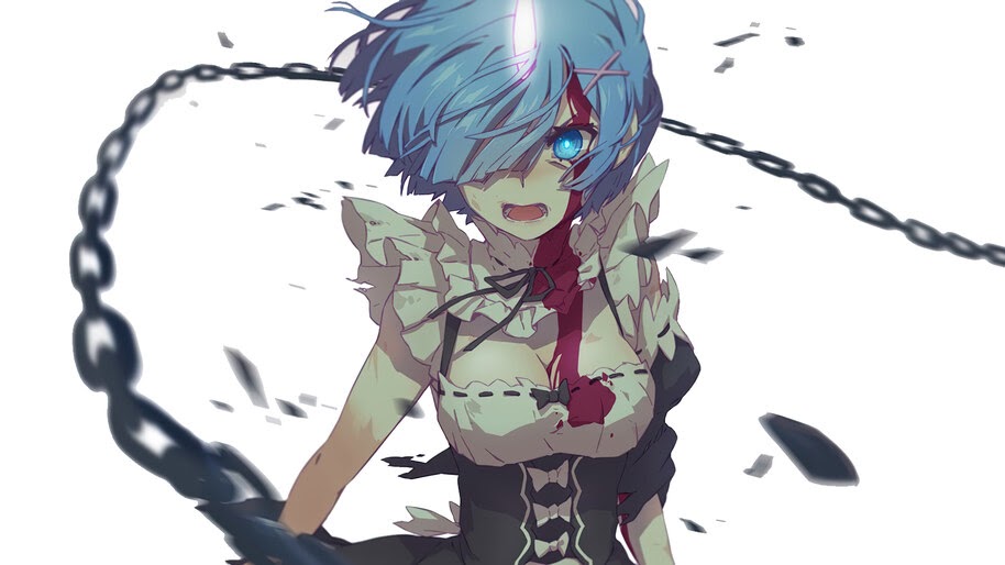 Rem, Re:Zero, Anime, Girl, Maid, 4K, #4.2683