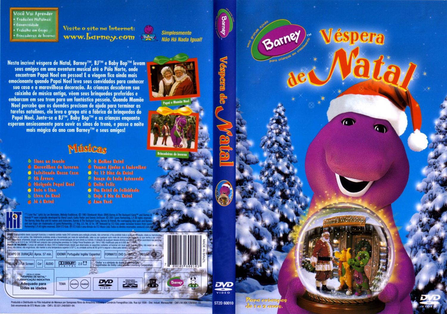 Barney christmas show Capas Filmes Infantil: Véspera de Natal
