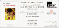 Presentación de "CASI LUEGO, CASI TARDE", el nuevo poemario de MARÍA SANGÜESA