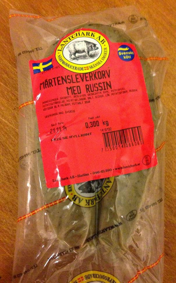 Review Stand Mårtensleverkorv med russin (Liverwurst)