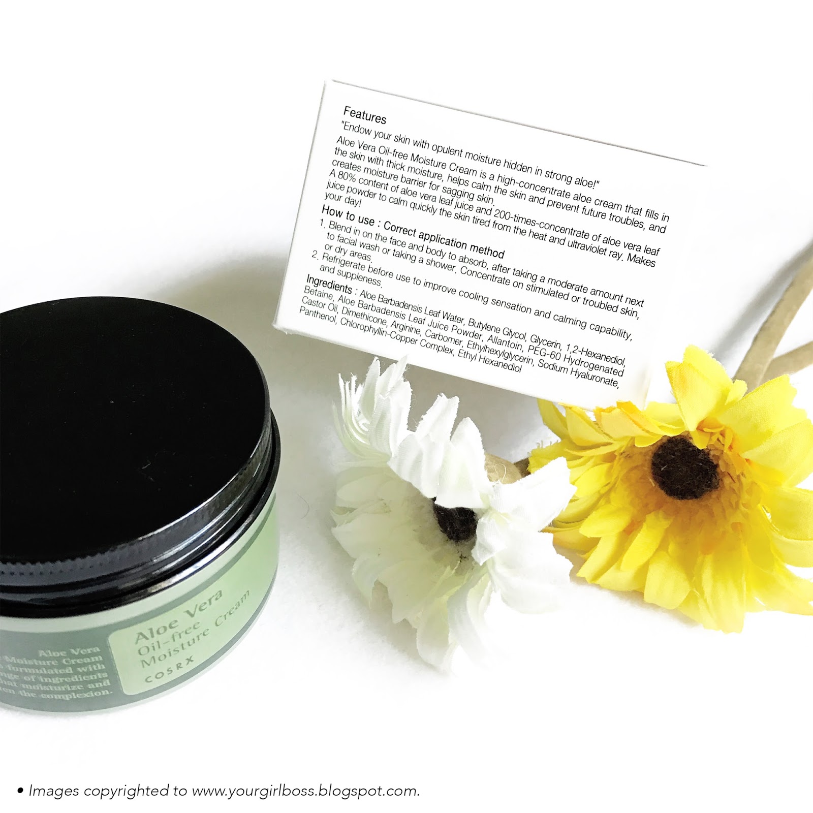 cosrx aloe vera oil free moisture cream review