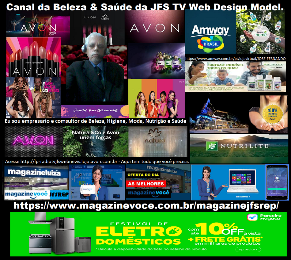 Canal  da Beleza & Saúde da JFS TV Web Design Model.