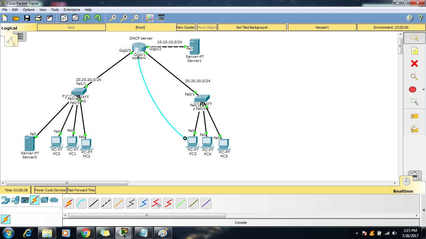 Настройка dhcp cisco packet tracer