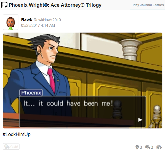 It... it could have been me! Phoenix Wright Ace Attorney court session lock him up could have been me
