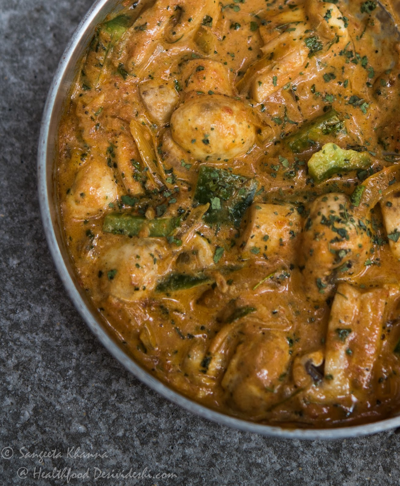 kadhai mushroom recipe made low fat