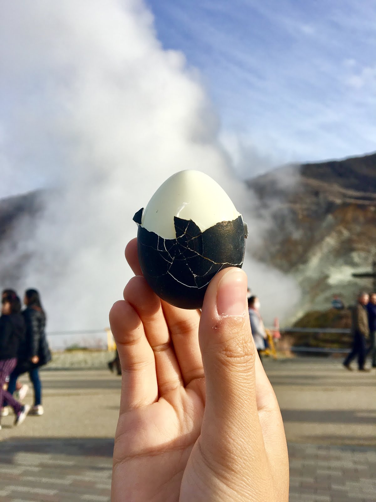 Black eggs at Owakudani
