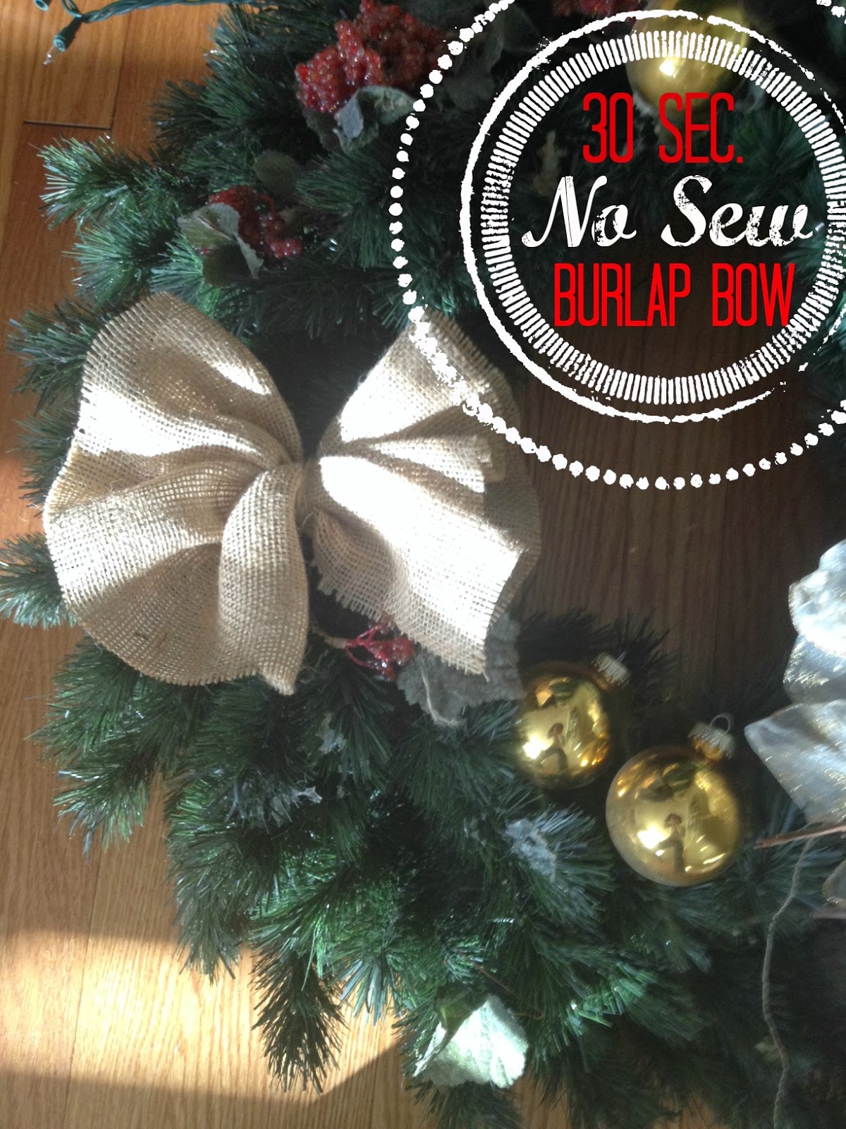 4 Pieces Christmas Burlap Bows Holiday Wreath Bow Burlap Bow Handmade Burlap