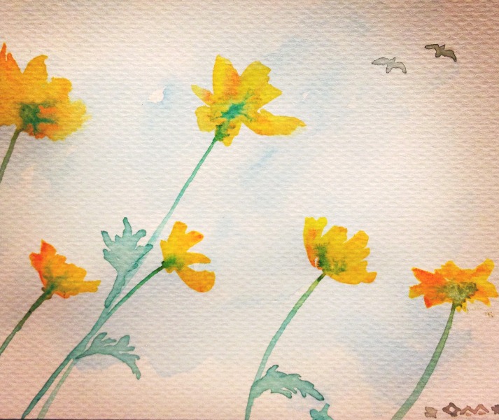 Contoh Lukisan Cat Air Sederhana - Mosaicone