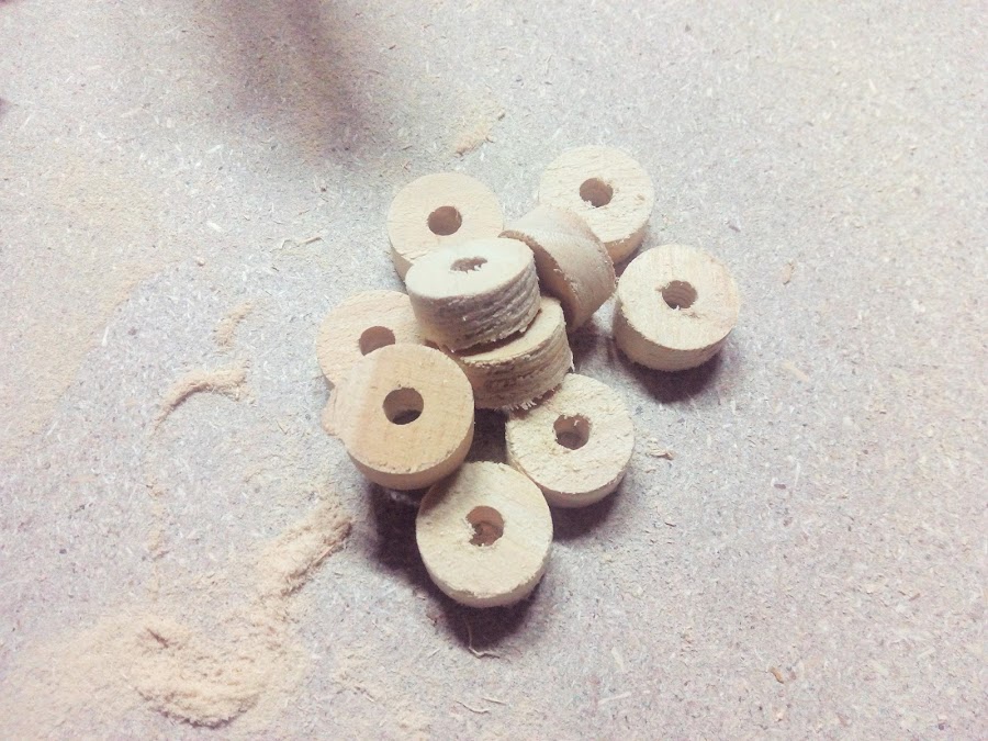 Arbol de madera arandelas de madera