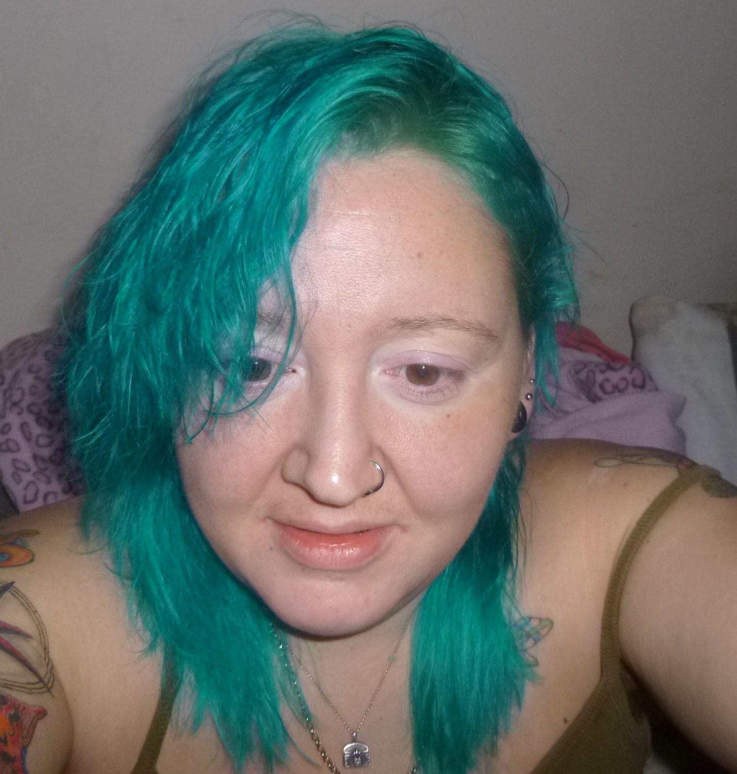 MoonFairys World Directions Alpine Green and Turquoise Bleach and redye