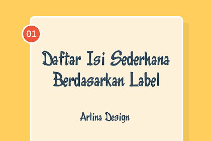 Cara Memasang Daftar Isi Sederhana Menurut Label