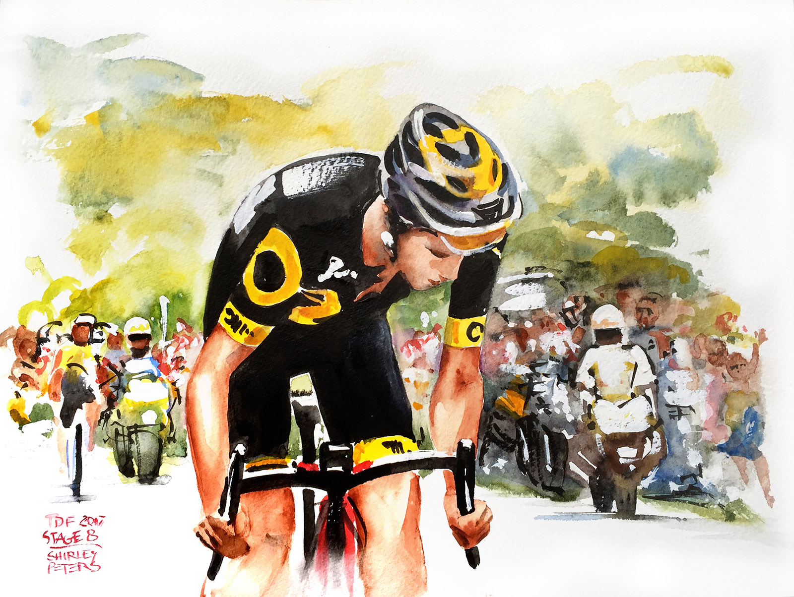 One painting every other day... 6 paintings of Le Tour de France