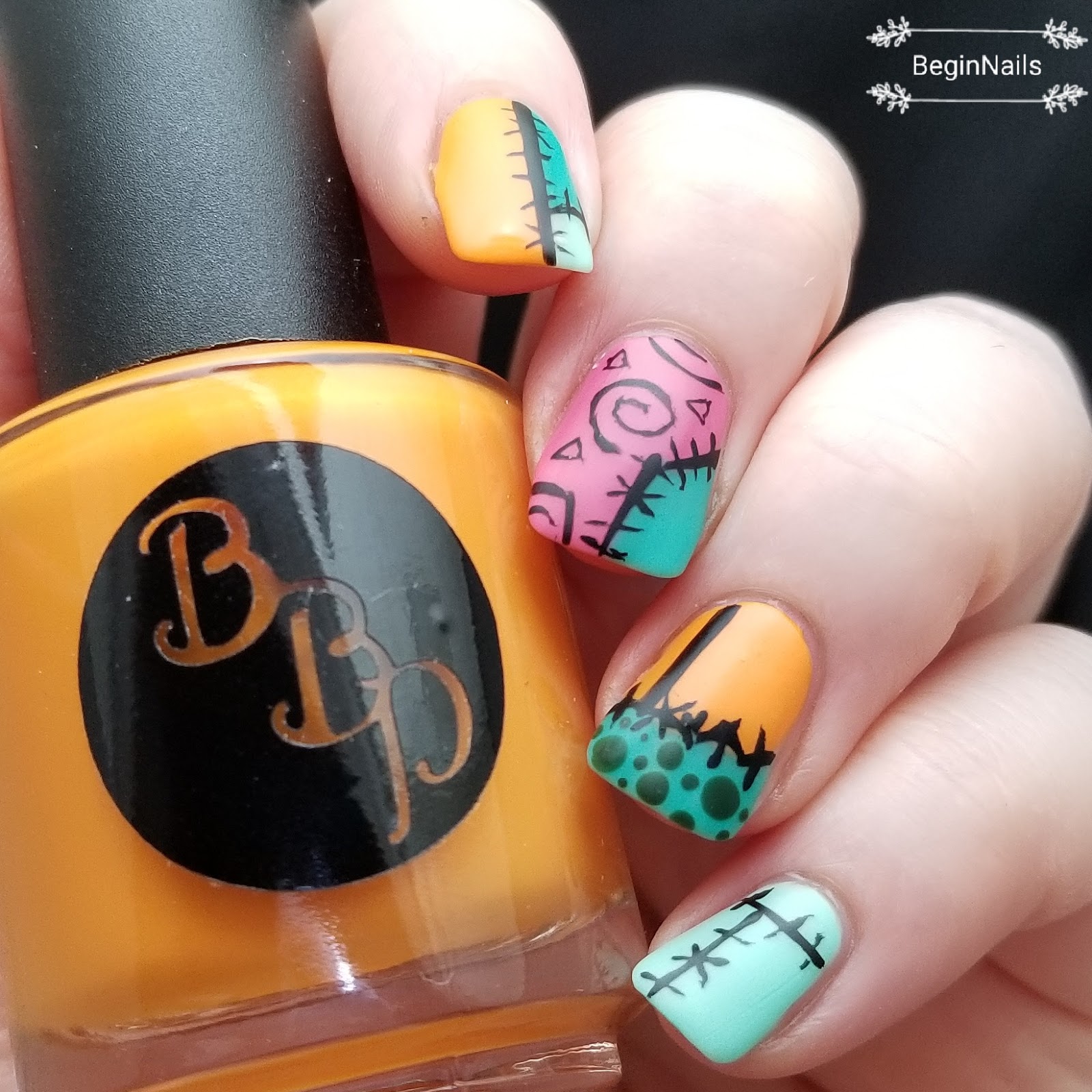 Let's Begin Nails Digittal Dozen Throwback to Sally