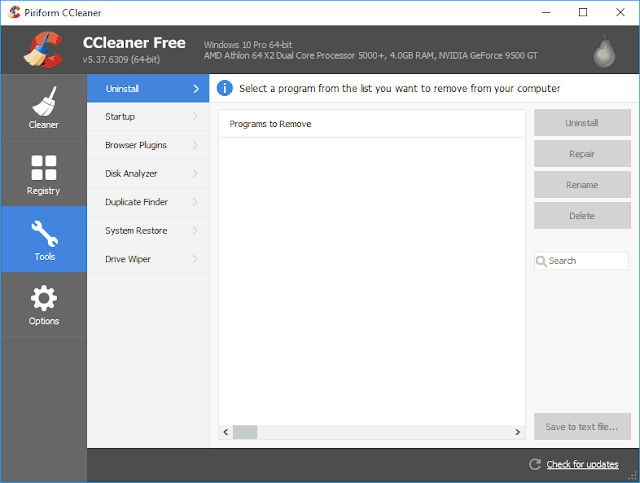 CCleaner For Windows - برنامج تنظيف الكمبيوتر سي كلينر CCleaner For Windows - برنامج تنظيف الكمبيوتر سي كلينر