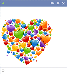 Colorful Heart Facebook Emoticon