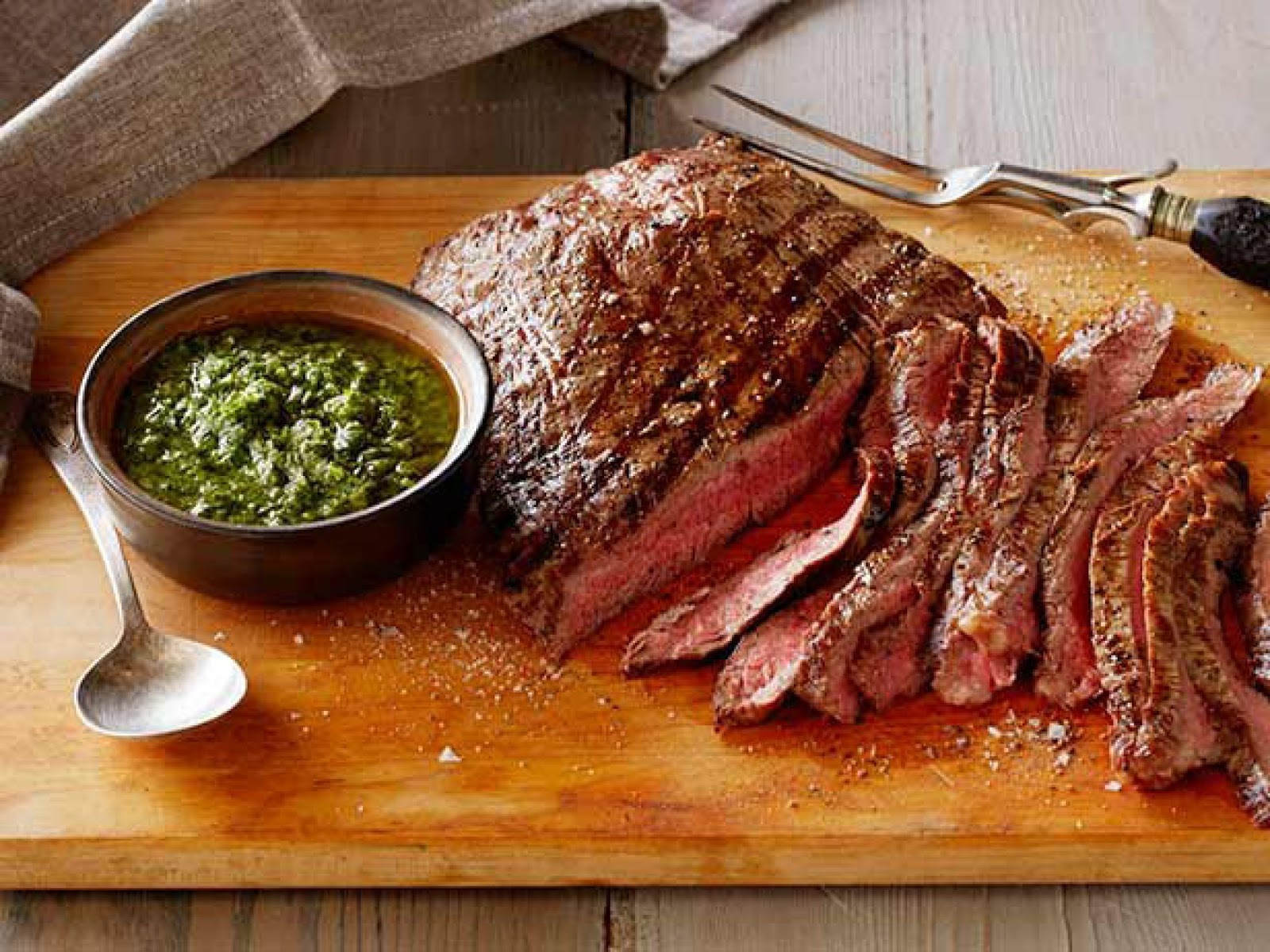 Sugar & Spice & Everything Nice Argentinean Flank Steak with Chimichurri