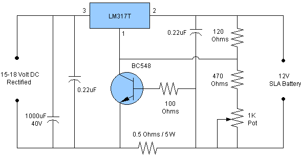 Electronics Projects: Lead Acid Battery Charger Circuit