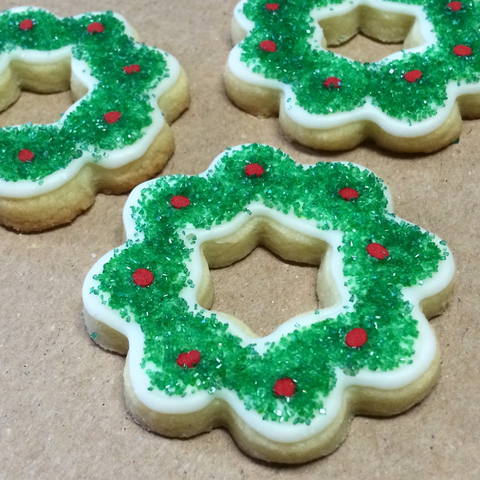 Christmas Wreath Cookies 