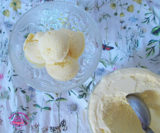 Helado de vainilla casero