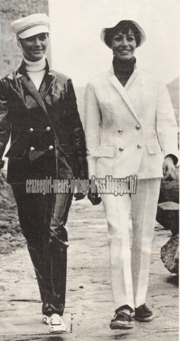 Raincoat - 1966  vinyl pvc rain coat 60s 1960 suit pants jacket Hauser sport Rodier