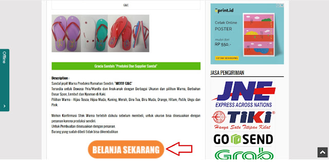 Gracia Sandals Cara Belanja