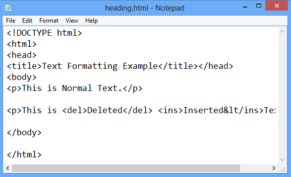 HTML Formatting Tags | my experiences