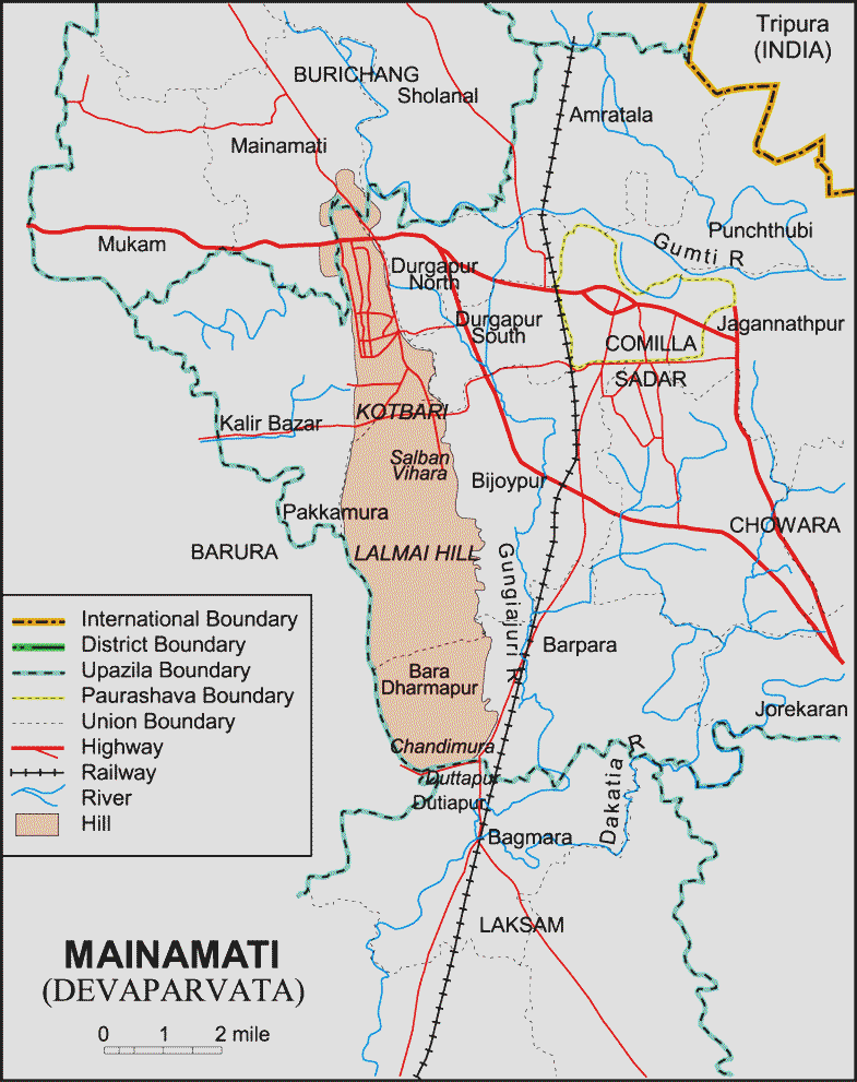 Mainamati (Devaparvata) Map Bangladesh