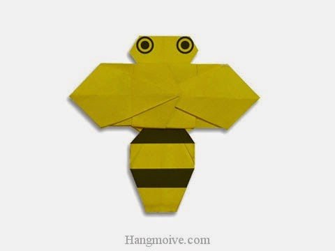 Cách gấp, xếp con Ong bằng giấy origami - Video hướng dẫn xếp hình côn trùng - How to fold a Bee Cách gấp, xếp con Ong bằng giấy origami - Video hướng dẫn xếp hình côn trùng - How to fold a Bee
