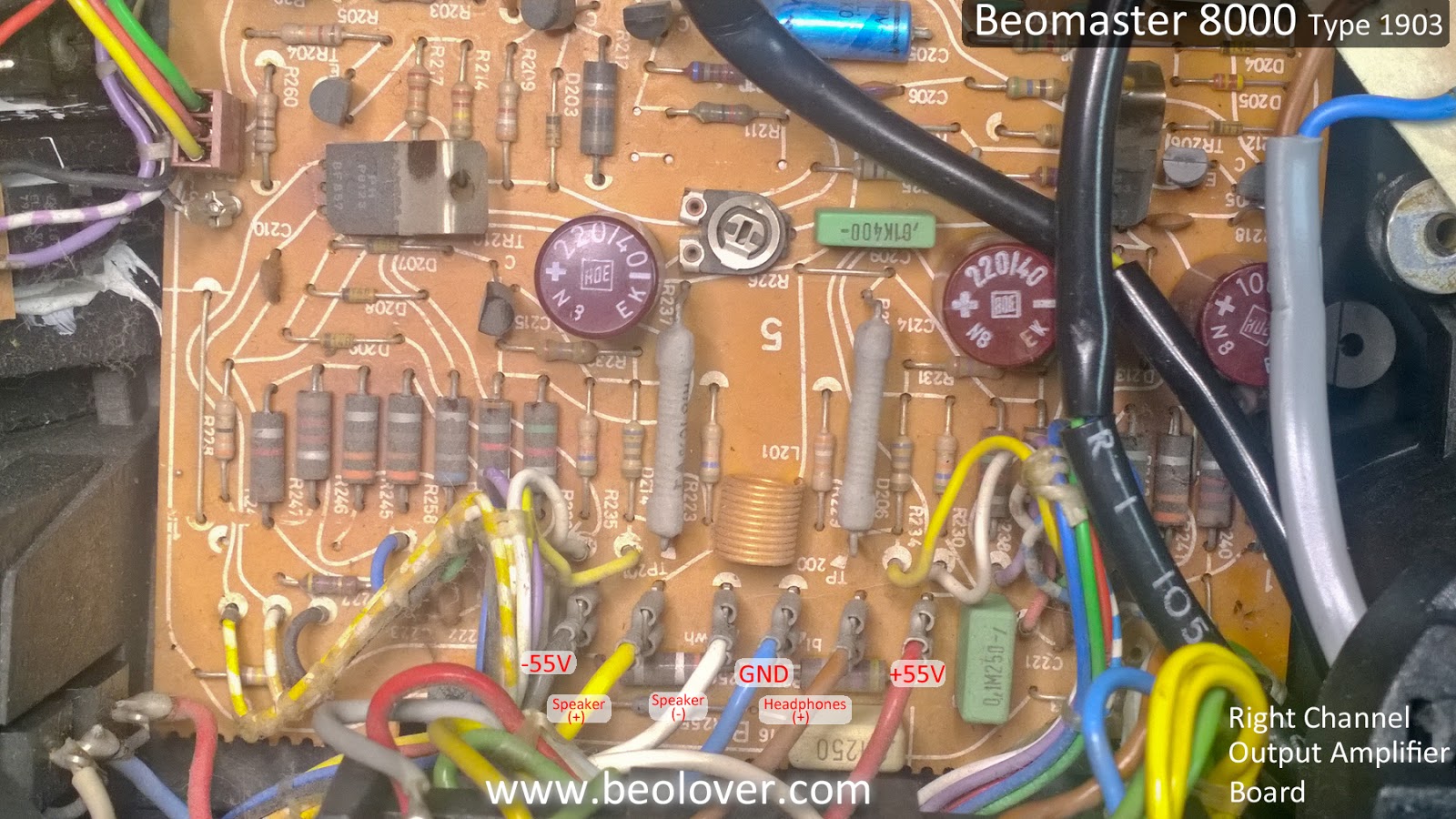 beolover Beomaster 8000 Removing the Output Amplifier Boards and