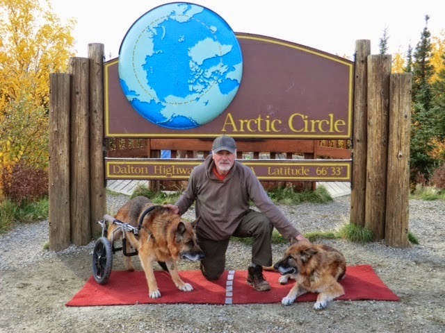 Leben and Erde at their second visit to the Arctic Circle in Alaska, 2013