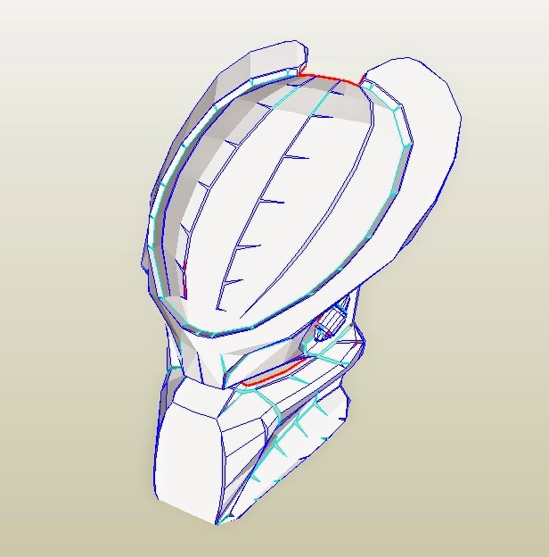 How to make Predator Costume Mask Cardboard DIY (template)