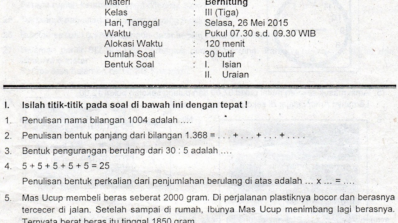 Contoh Soal Tes Kemampuan Dasar Matematika Contoh Soal Terbaru