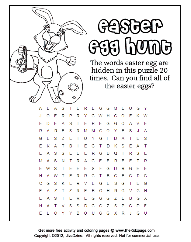 7 Easter Word Searches Printable Intermediate