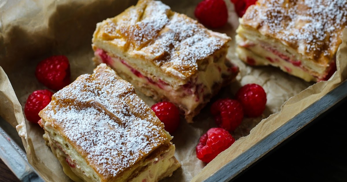 The Spoon and Whisk: Polish Vanilla and Raspberry Ripple Custard Slice ...