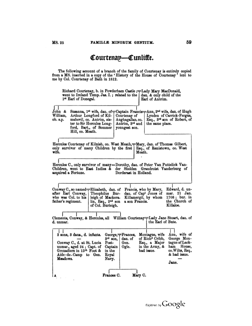 Courtenay Connections History of the House of Courtenay Col