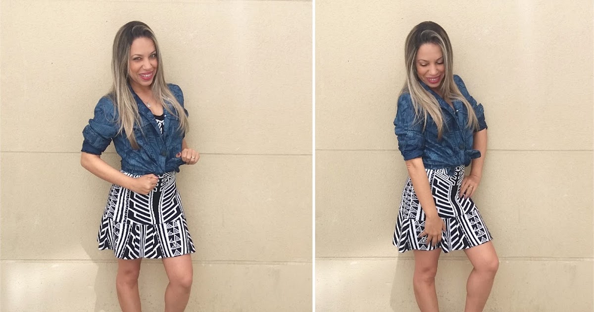 vestido preto com casaco jeans