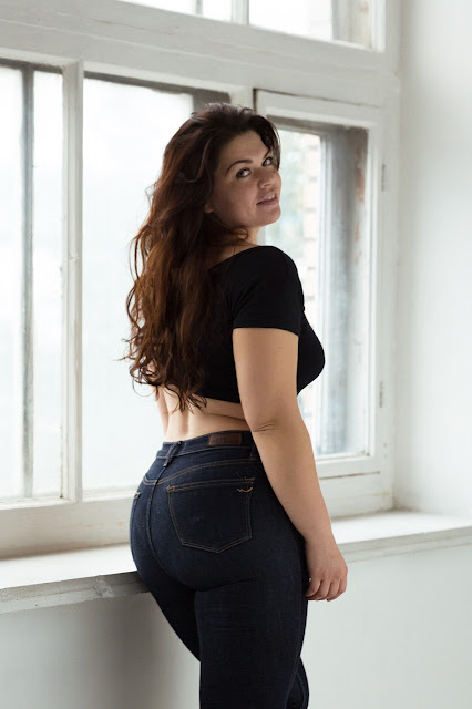 Shared long hair beauty curvy