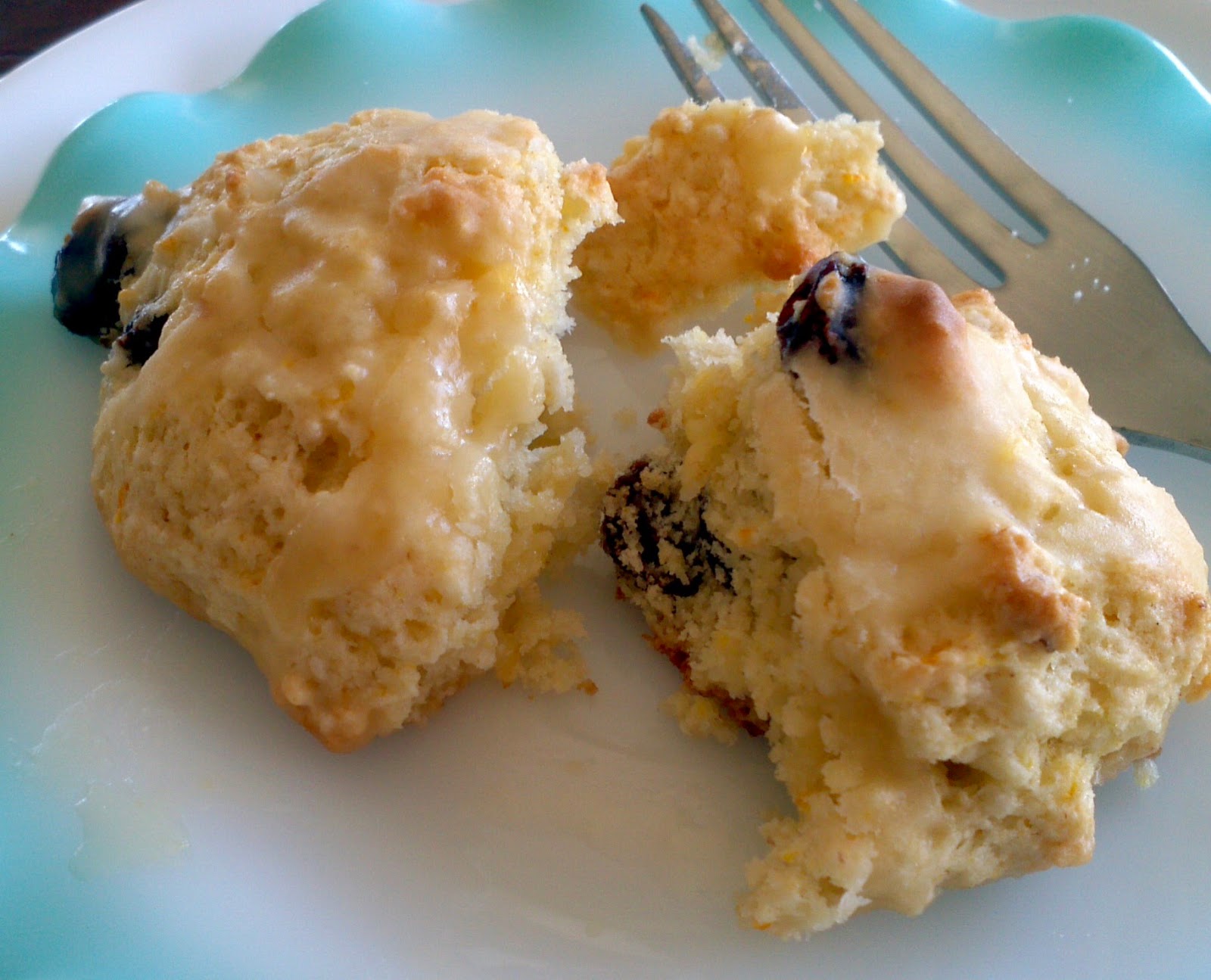Shabby Pine Cottage English Rock Cakes with Orange Drizzle