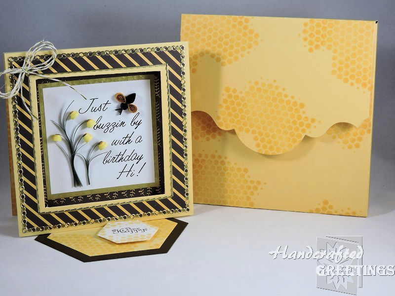 Serendipity Buzzy Bee Quilled Birthday Card