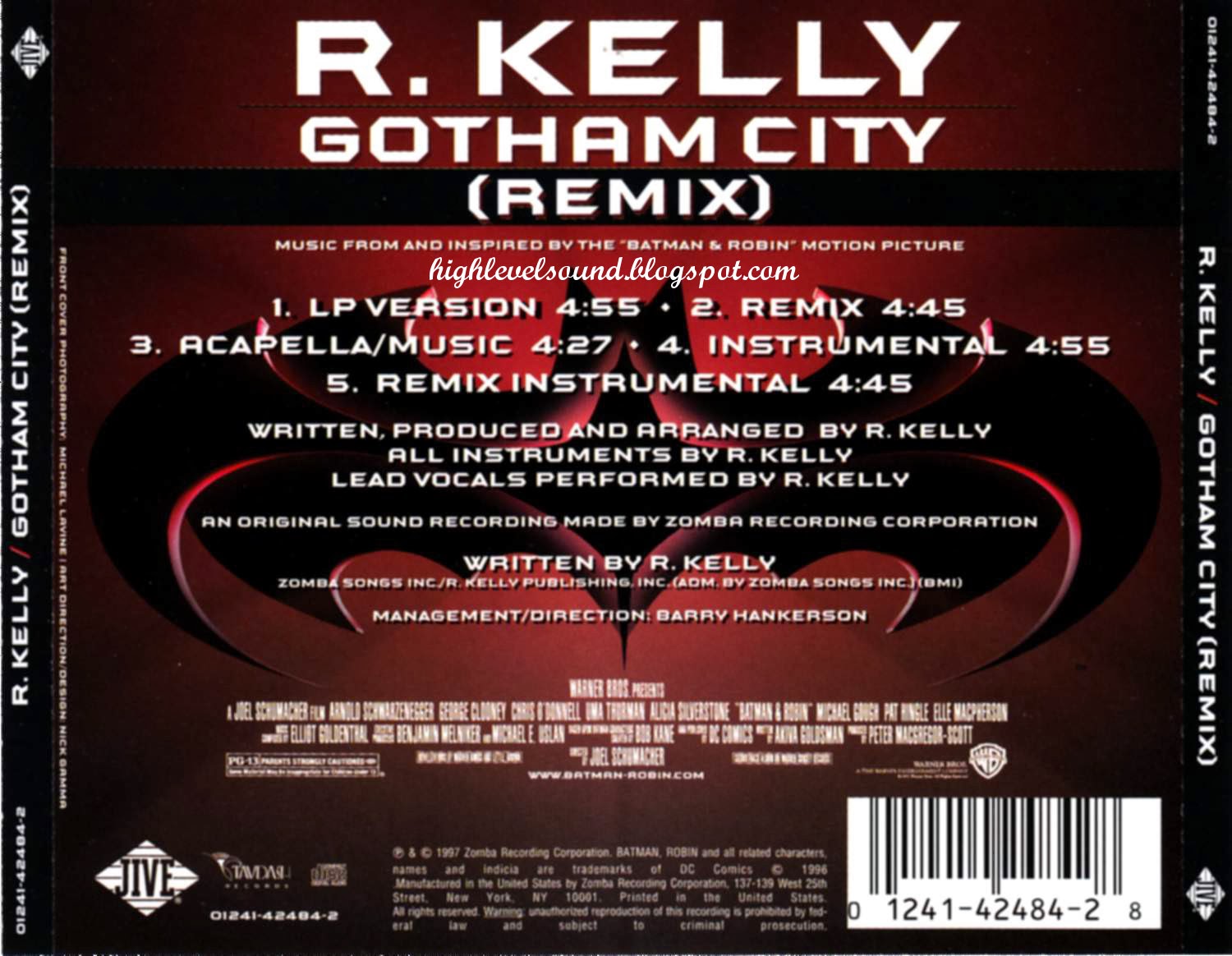 highest level of music R. Kelly Gotham City(Remix_CDM)1997hlm
