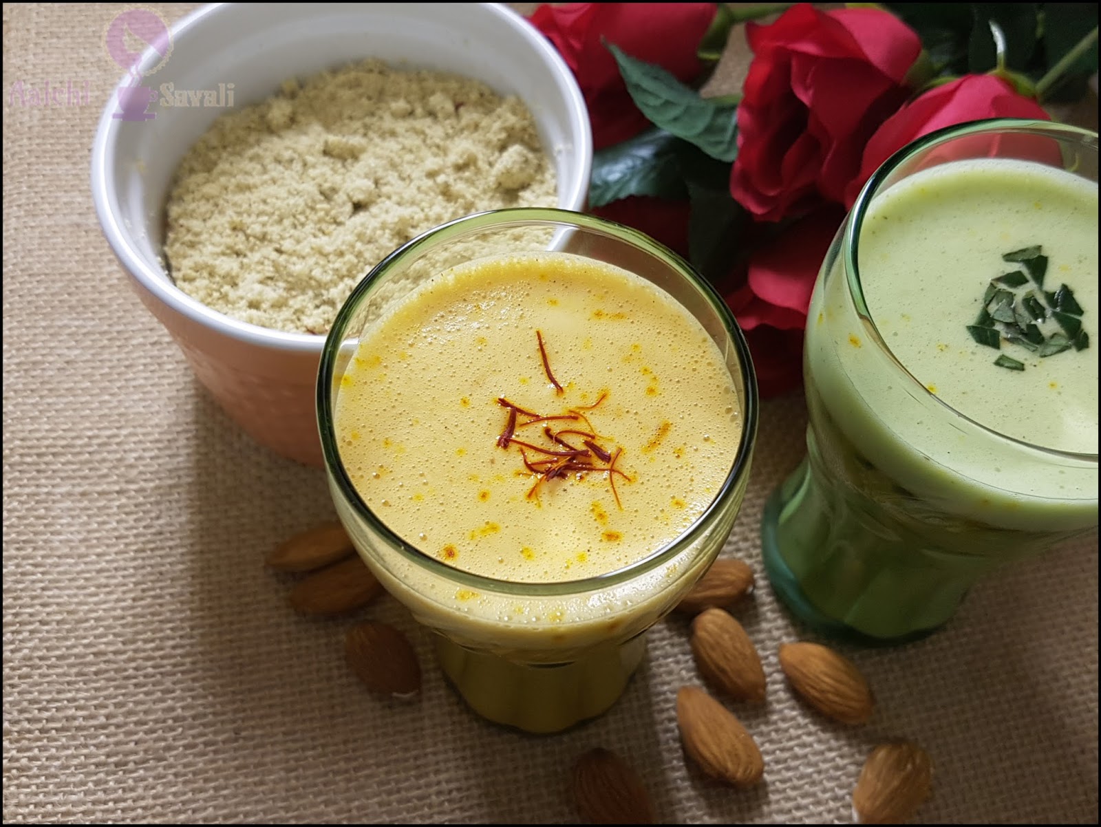 Almond Milk Thandai Vegan Thandai Aaichi Savali