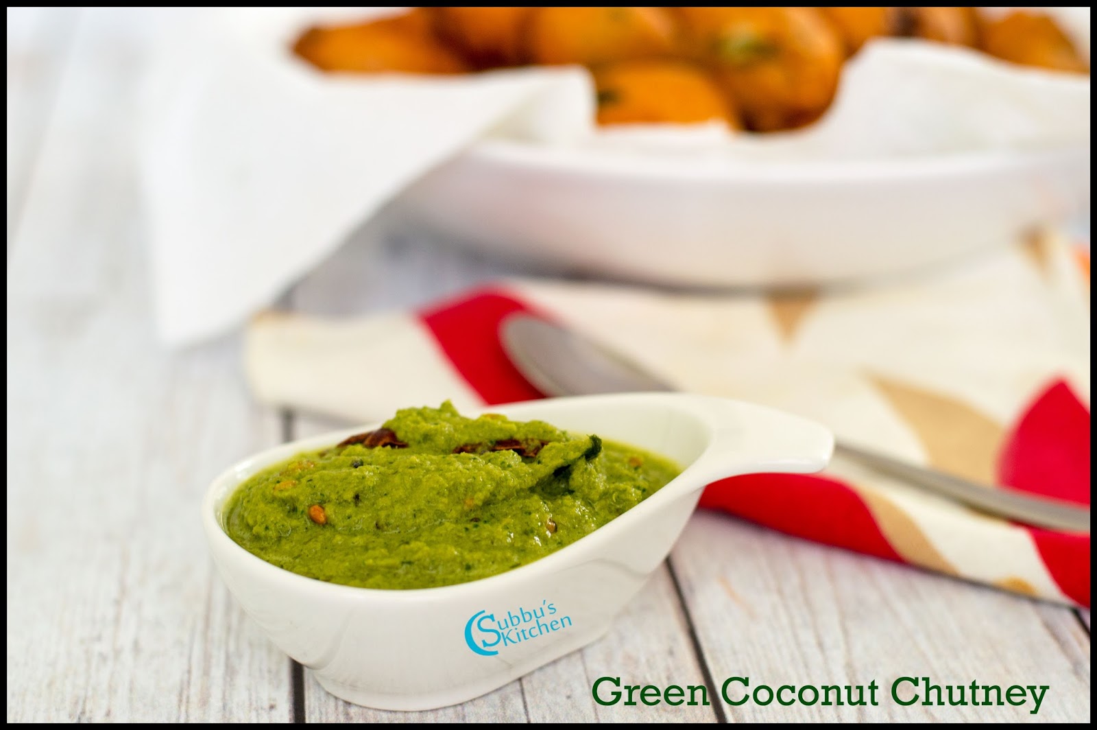 Restaurant style Green Coconut Chutney Green Coconut Chutney Subbus