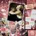 Vintage wedding frame collage template PSD