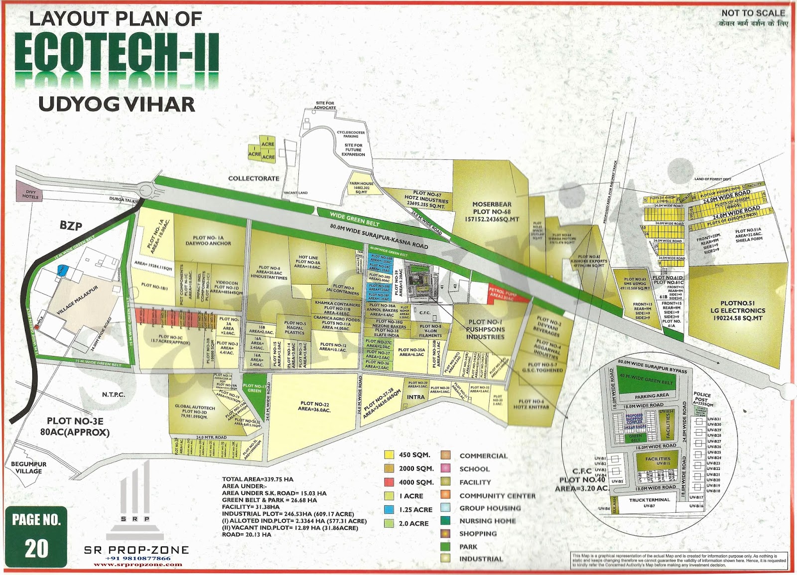 Layout Plan Of EcotechII Greater Noida HD Map